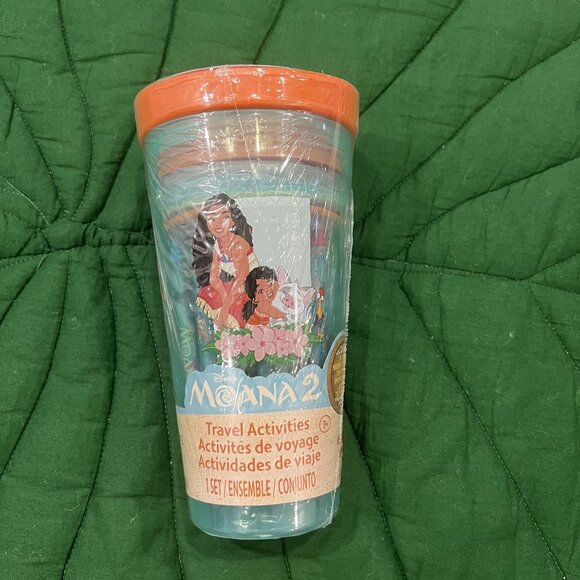 Disney Moana 2 Travel Activities Cup Set With Crayons Stickers & Activity Pages - Picture 1 of 5